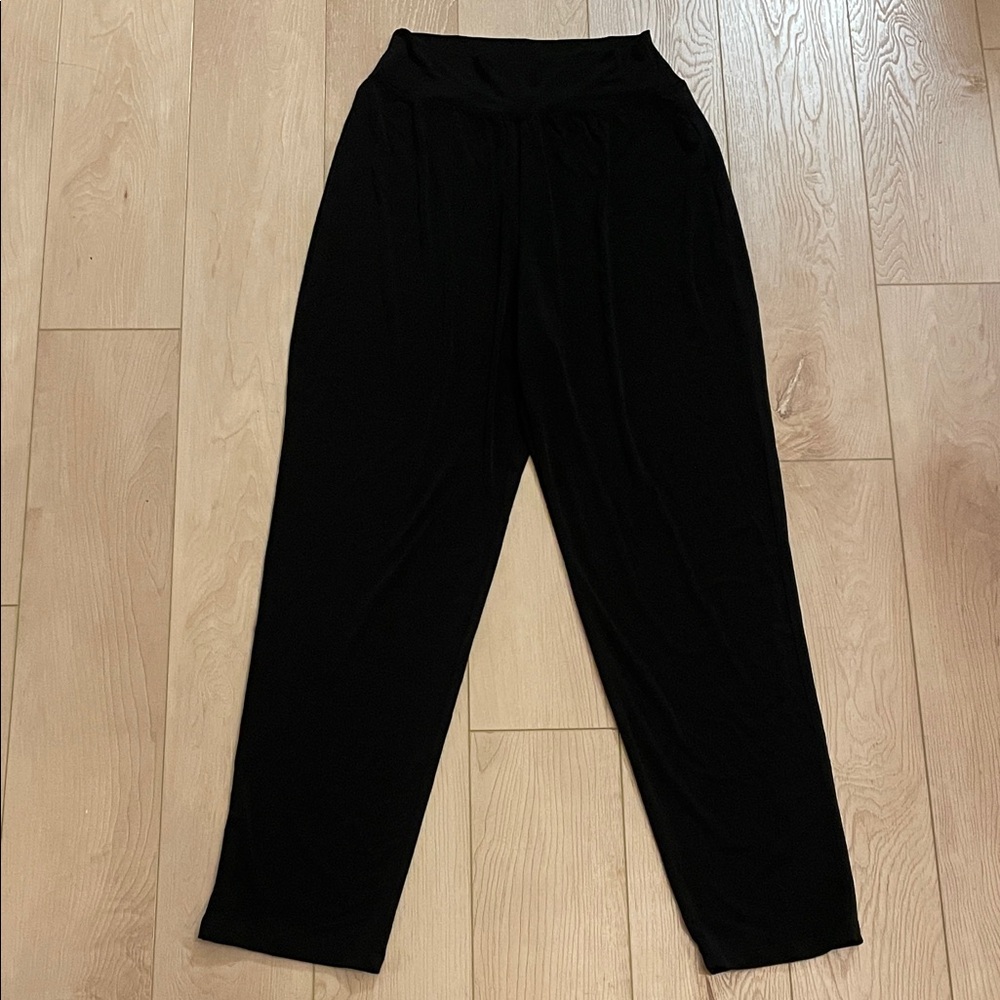 Kim & Co. Brazil Knit Tapered Black Pull on Pant, sz M